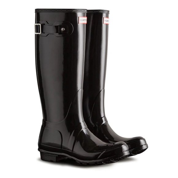 Hunter Boots Women’s Original Tall Gloss Rain Boots - Picture 2 of 9